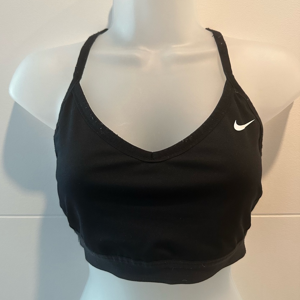 Nike x Y7 Yoga Deep V Black Sport Bra - Size Medium